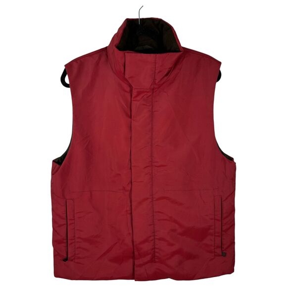 Prada Vintage 1990 Linea Rossa Gore Tex Nylon Burgundy Red Vest Size 48 US 38 M